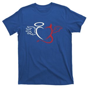 Half Angel Half Demon Heart Love Valentines Day Gift T-Shirt