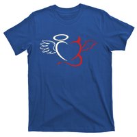 Half Angel Half Demon Heart Love Valentines Day Gift T-Shirt