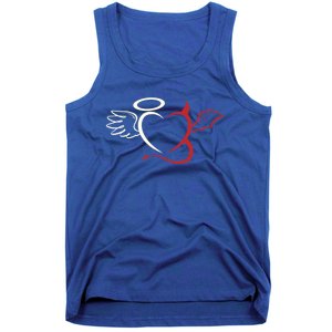 Half Angel Half Demon Heart Love Valentines Day Gift Tank Top