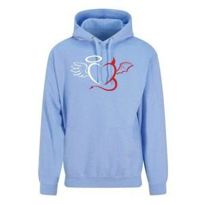 Half Angel Half Demon Heart Love Valentines Day Gift Unisex Surf Hoodie