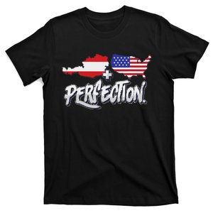 Half American Half Austrian Perfection Usa Austria Pride T-Shirt