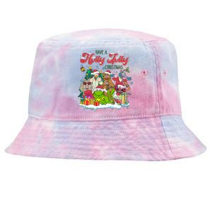 Have A Holly Xmas Jolly The Muppet Carol Christmas Tie-Dyed Bucket Hat