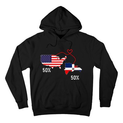 Half American Half Dominican Flag Combined Rd Usa Pride Hoodie