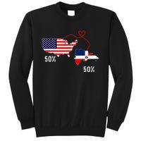 Half American Half Dominican Flag Combined Rd Usa Pride Sweatshirt