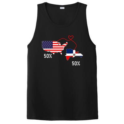 Half American Half Dominican Flag Combined Rd Usa Pride PosiCharge Competitor Tank