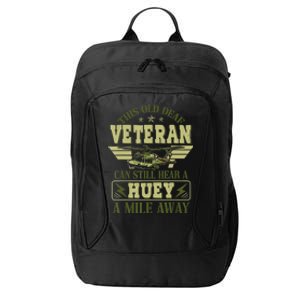 Hear a Huey a Mile Away Vietnam Veteran Uh1 Huey Helicopter City Backpack