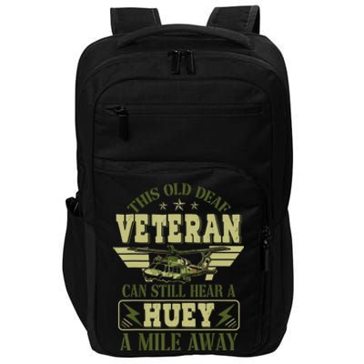 Hear a Huey a Mile Away Vietnam Veteran Uh1 Huey Helicopter Impact Tech Backpack