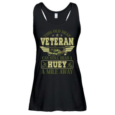Hear a Huey a Mile Away Vietnam Veteran Uh1 Huey Helicopter Ladies Essential Flowy Tank