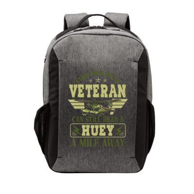 Hear a Huey a Mile Away Vietnam Veteran Uh1 Huey Helicopter Vector Backpack