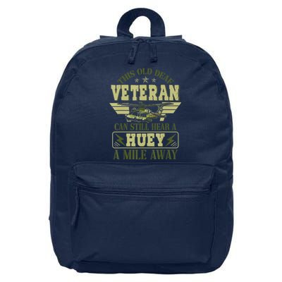 Hear a Huey a Mile Away Vietnam Veteran Uh1 Huey Helicopter 16 in Basic Backpack