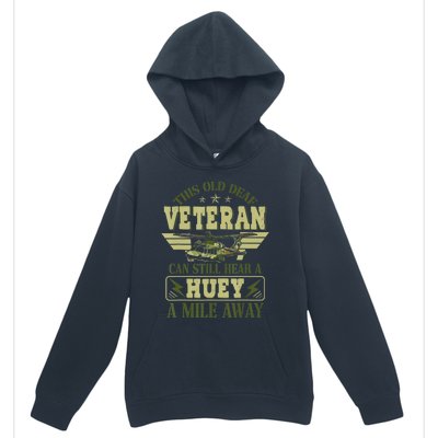 Hear a Huey a Mile Away Vietnam Veteran Uh1 Huey Helicopter Urban Pullover Hoodie