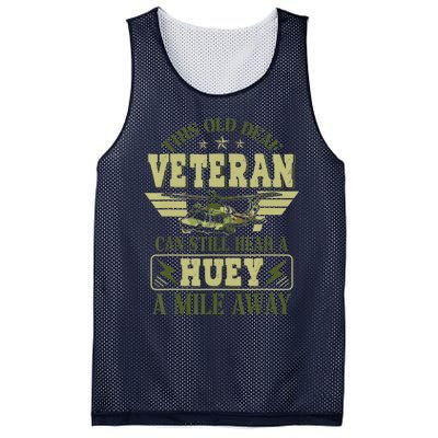 Hear a Huey a Mile Away Vietnam Veteran Uh1 Huey Helicopter Mesh Reversible Basketball Jersey Tank