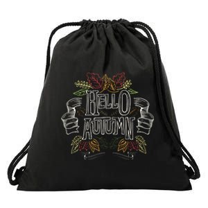 Hello Autumn Drawstring Bag