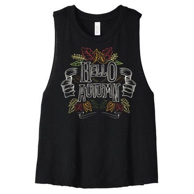 Hello Autumn Women's Racerback Cropped Tank