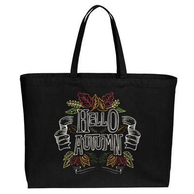 Hello Autumn Cotton Canvas Jumbo Tote