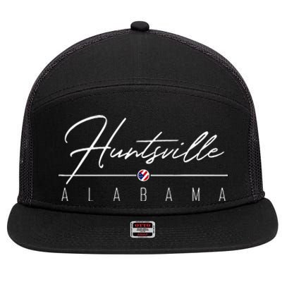 Huntsville Al 7 Panel Mesh Trucker Snapback Hat