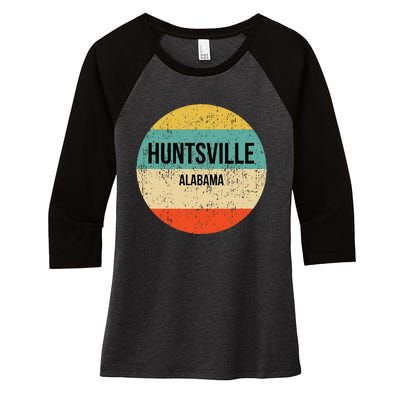 Huntsville Alabama Huntsville Women's Tri-Blend 3/4-Sleeve Raglan Shirt