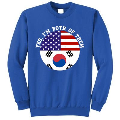 Half American Half South Korea Usa Flag Patriotic Gift Sweatshirt