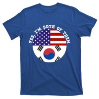 Half American Half South Korea Usa Flag Patriotic Gift T-Shirt