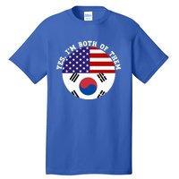 Half American Half South Korea Usa Flag Patriotic Gift Tall T-Shirt