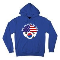 Half American Half South Korea Usa Flag Patriotic Gift Tall Hoodie