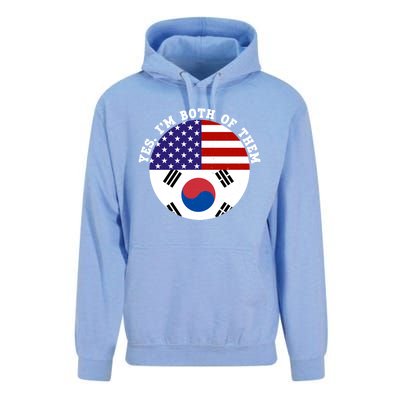 Half American Half South Korea Usa Flag Patriotic Gift Unisex Surf Hoodie