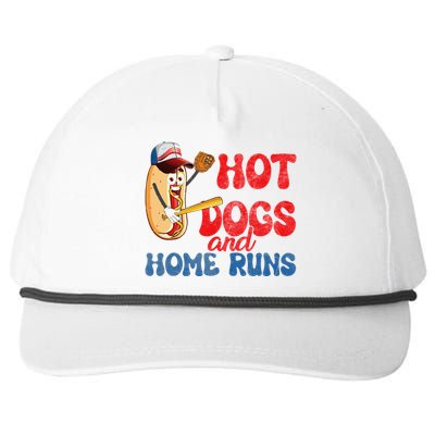 Hotdogs and Homeruns Hotdog Baseball Touchdown Snapback Five-Panel Rope Hat