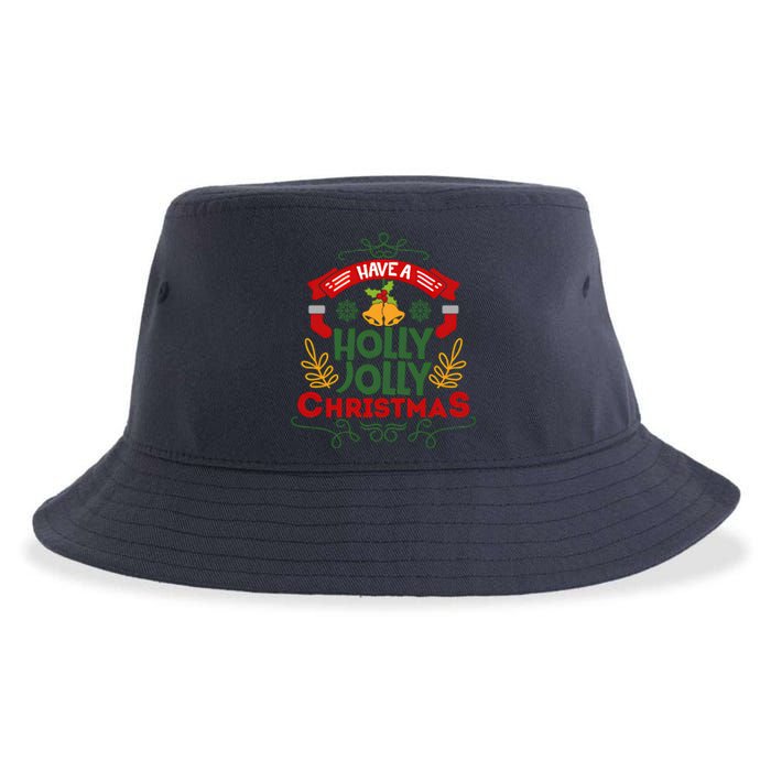 Have A Holly Jolly Christmas Gift Sustainable Bucket Hat