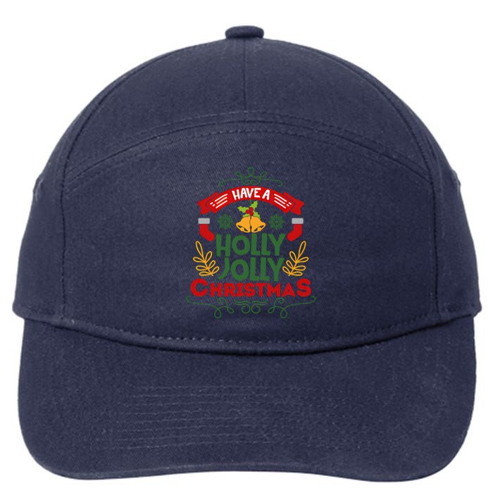 Have A Holly Jolly Christmas Gift 7-Panel Snapback Hat