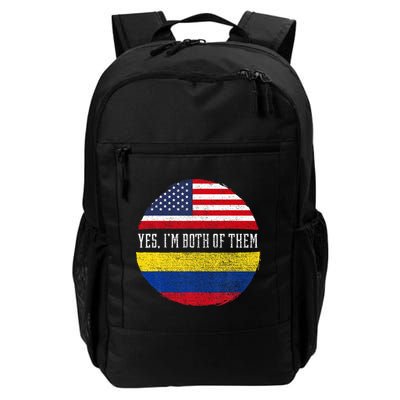 Half American Half Colombian USA Flag Colombia Heritage DNA Backpack