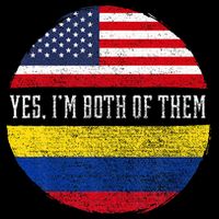 Half American Half Colombian USA Flag Colombia Heritage DNA Bag
