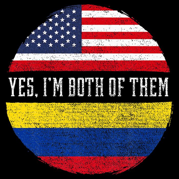 Half American Half Colombian USA Flag Colombia Heritage DNA Bag
