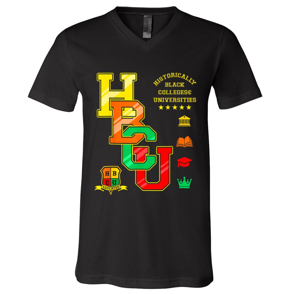 Hbcu Apparel Historically Black Colleges Universities Grad V-Neck T-Shirt