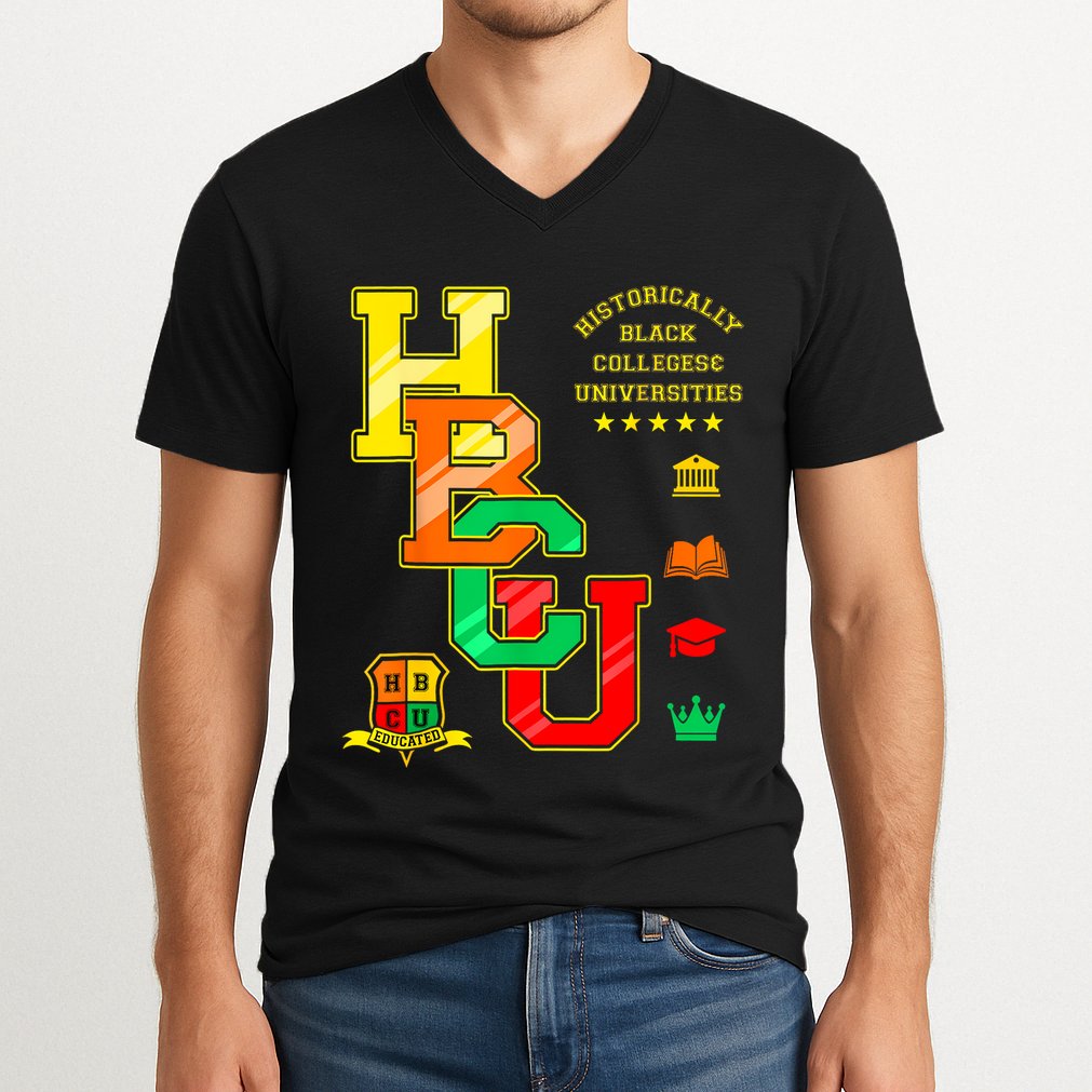 Hbcu Apparel Historically Black Colleges Universities Grad V-Neck T-Shirt