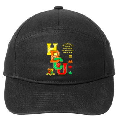 Hbcu Apparel Historically Black Colleges Universities Grad 7-Panel Snapback Hat