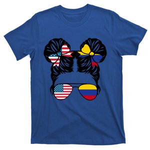 Half American Half Colombian Usa Colombian Flag Patriot Gift T-Shirt