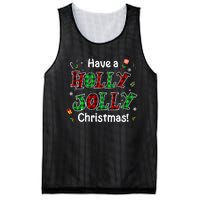 Have A Holly And Jolly Merry Christmas 2021 Holiday Pajama Mesh Reversible Basketball Jersey Tank