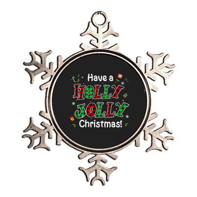 Have A Holly And Jolly Merry Christmas 2021 Holiday Pajama Metallic Star Ornament