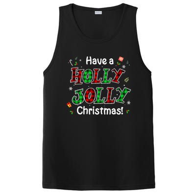 Have A Holly And Jolly Merry Christmas 2021 Holiday Pajama PosiCharge Competitor Tank