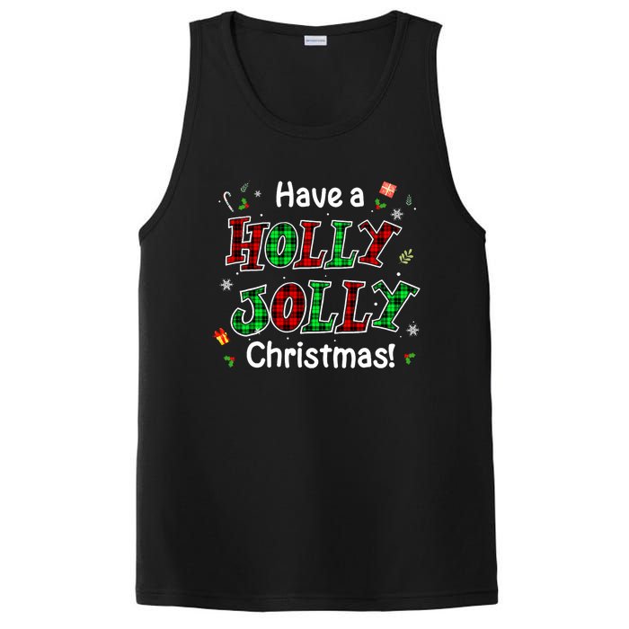 Have A Holly And Jolly Merry Christmas 2021 Holiday Pajama PosiCharge Competitor Tank