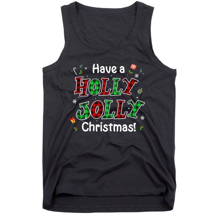 Have A Holly And Jolly Merry Christmas 2021 Holiday Pajama Tank Top