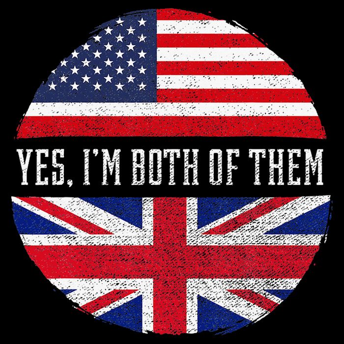 Half American Half British Usa Flag United Kingdom Heritage Womens T-Shirt