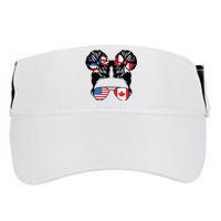 Half American Half Canadian Girl USA Canada Flag Patriot Adult Drive Performance Visor