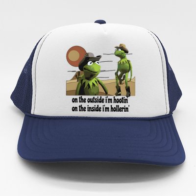 Hootin And Hollerin Funny Puppet Trucker Hat