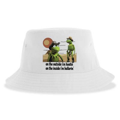 Hootin And Hollerin Funny Puppet Sustainable Bucket Hat