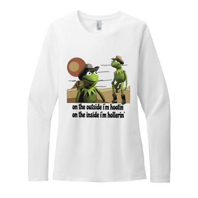 Hootin And Hollerin Funny Puppet Womens CVC Long Sleeve Shirt