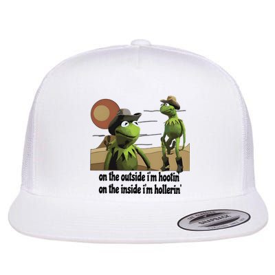 Hootin And Hollerin Funny Puppet Flat Bill Trucker Hat