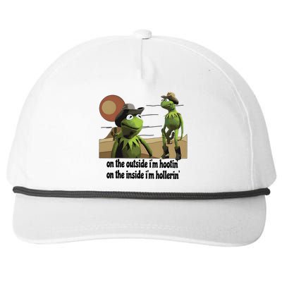 Hootin And Hollerin Funny Puppet Snapback Five-Panel Rope Hat