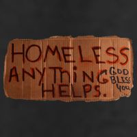 Homeless Anything Helps Funny Cardboard Sign Joke Costume Cool Comfort Performance Bucket Hat