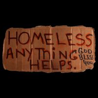 Homeless Anything Helps Funny Cardboard Sign Joke Costume Drawstring Bag